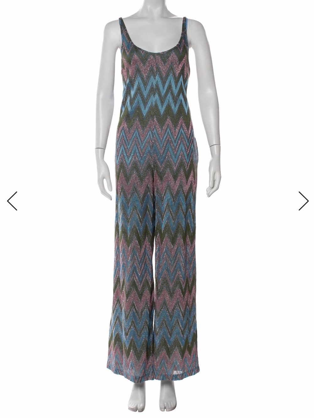 Missoni Multicolor Knit Scoop Neck Jumpsuit